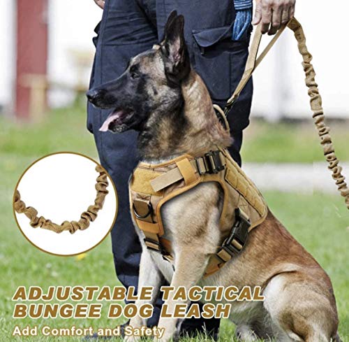 Bungee Dog Leash Tactical Military Police K9 Dog Leash Nylon