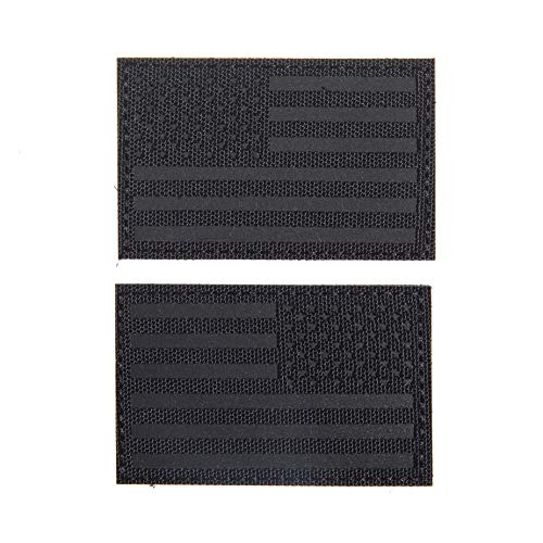 PAIR of TWO) Reflective 3D US Flag Patch with Hook and Loop – Redemption  Tactical