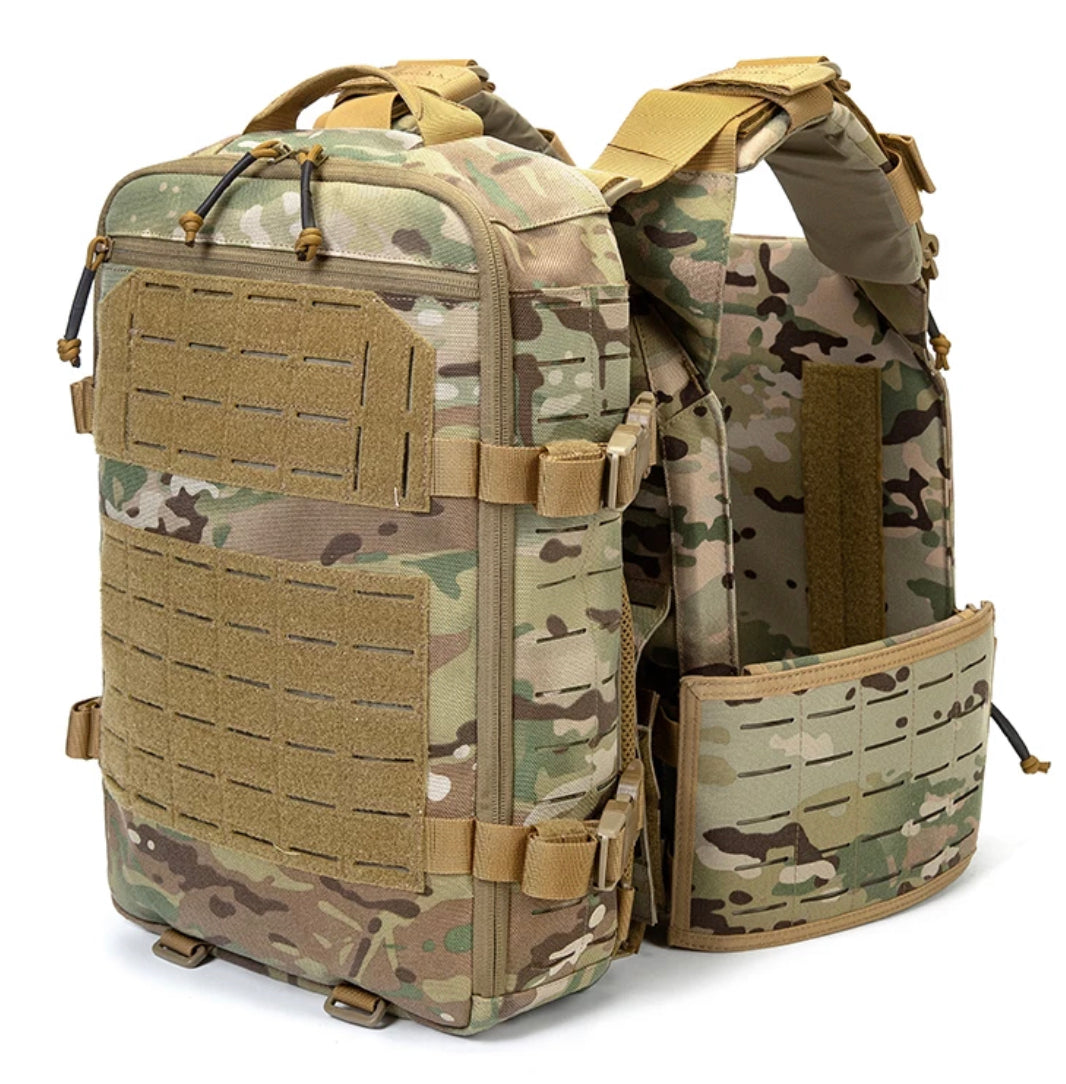 Plate carrier mounted on sale backpack