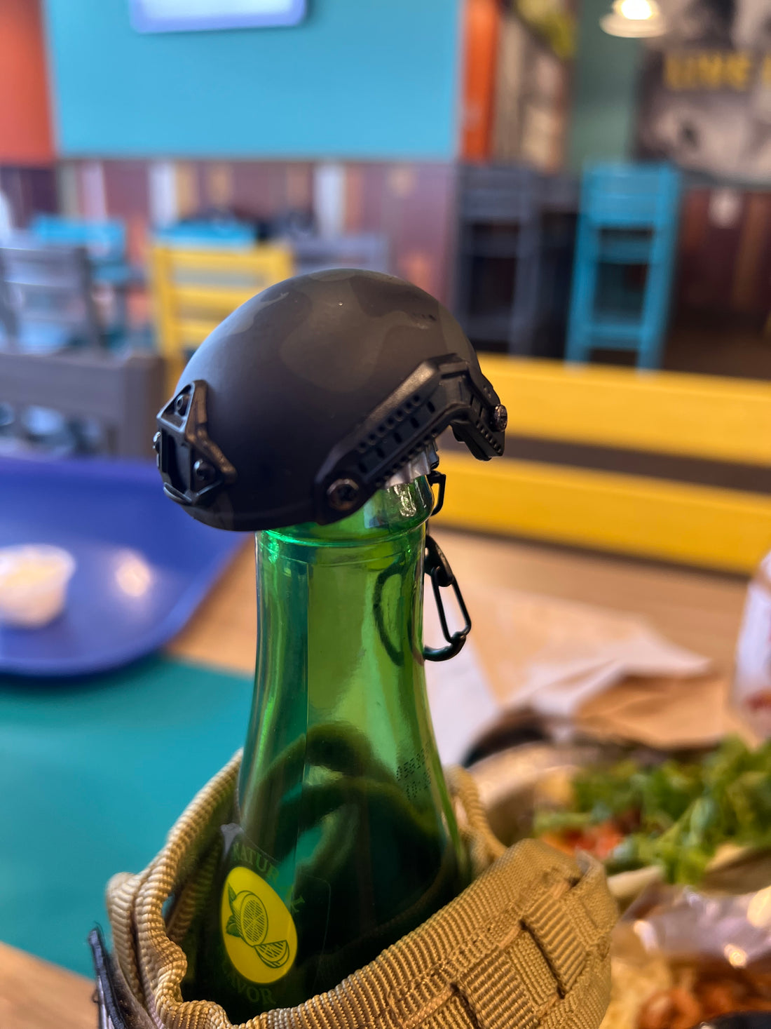 “Squirrel Helmet” Bottle Full Kit Helmet Cap Opener and Bottle Cover