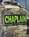 CHAPLAIN Patches (4” x 10”) and (2”x4”) Hook and Loop