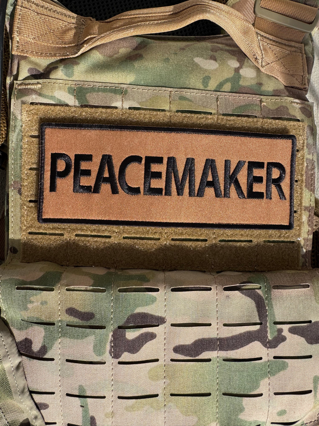 PEACEMAKER Patch ( 3” x 8”) Raised Embroidered Hook and Loop