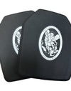 St Michael Archangel Plates Pair of 10x12 Level IV Ceramic PE Plates Ballistic FRONT AND BACK (SIZE SMALL to LARGE) Curved with Shooters Cut