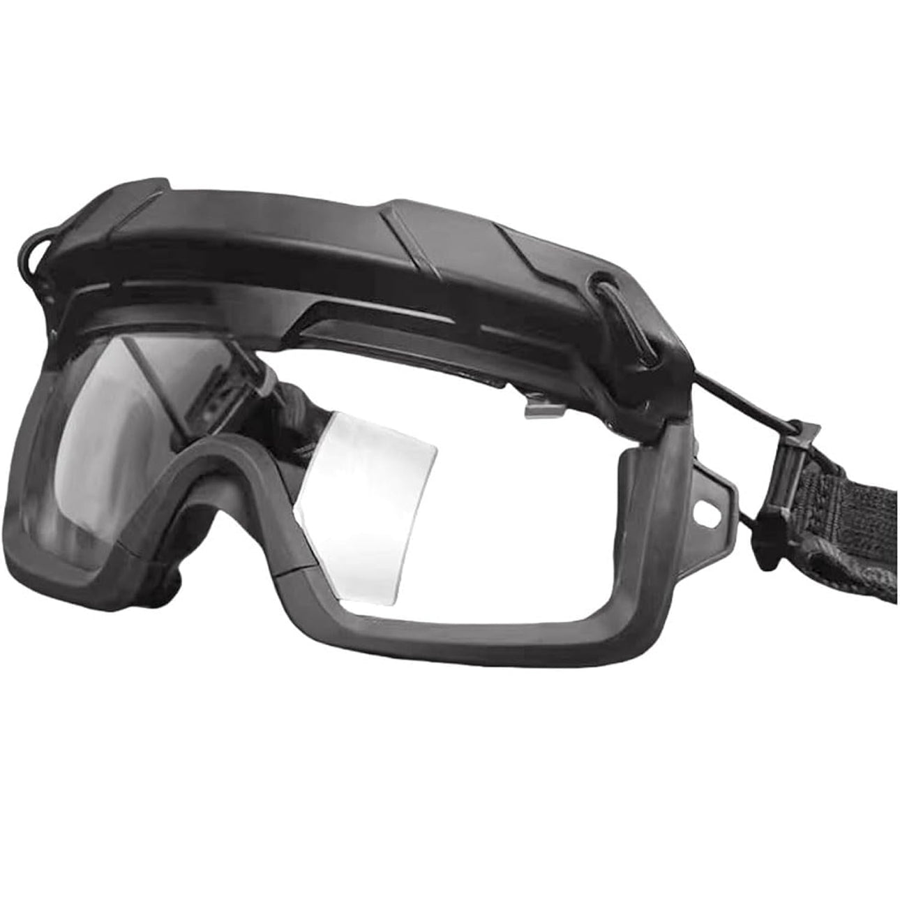 Tactical Helmet Goggles with Arc Rail Attachments Black