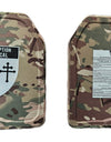 LEVEL III FRONT AND BACK (SIZE MEDIUM to LARGE) 10x12 Level III Ballistic Front and Back Plate (Curved with Shooters Cut)