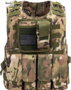 Tactical Plate Carrier Vest with Free US Flag Patch, Mil Spec 1000D Nylon PALS Molle Modular w/ 4 Mag Pouches, Side Pouch, Chest Mag Pouch