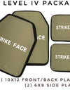 LIGHTWEIGHT LEVEL IV PACKAGE (2) 10x12 Front/Back Ceramic PE Plates (2) 6x8 Side Plates Level IV