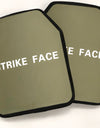 BULK PURCHASE "Two” PAIR (4 Plates) FRONT AND BACK (SIZE SMALL to LARGE) 10x12 Level IV Ballistic Front or Back Plate (Curved with Shooters Cut)