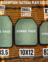 Pair of SIZE EXTRA LARGE Level IV (10"x13.5") Ballistic Front and Back Plate (Curved with Shooters Cut)
