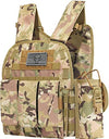 Tactical Plate Carrier Vest with PALS Molle and Side Cummerbund, Mil Spec 1000D Modular w/Triple Mag Pouch, IFAK pouch