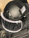 Level IIIA Ballistic Glass Face Shield with Helmet ARC Rail Mount