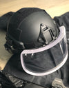 Level IIIA Ballistic Glass Face Shield with Helmet ARC Rail Mount