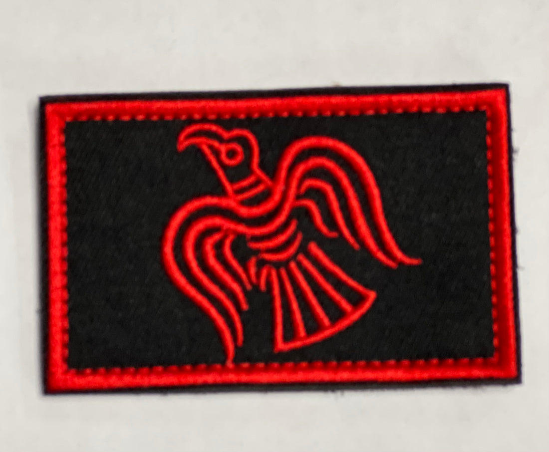 Viking patch full Red Raven