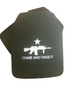 Pair of “Come and Take it” FRONT AND BACK (SIZE SMALL to LARGE) 10x12 Level IV Ballistic Front or Back Plate (Curved with Shooters Cut)