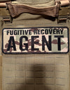 Pair of Fugitive Recovery Patches (Front 2x4” and Back 3” x 10”) Raised Embroidered Hook and Loop