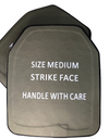 "MULTI-CURVE" SIZE SMALL to LARGE 10x12 Level IV Ballistic Front or Back Plate (MULTI Curved with Shooters Cut)