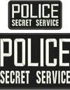 (Two) Police Secret Service Patches (4” x 8”) and (3”x6”) Hook and Loop